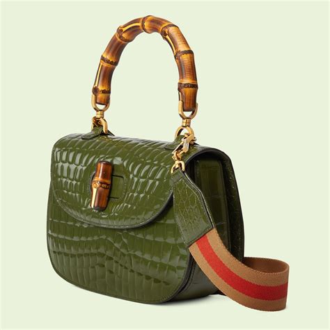 dark green pull string gucci bags|gucci bamboo handbags.